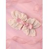 OJERRY Oversized Pink Cotton Lace Hair Ribbon Bow for Women, Bow Hair Metal French Barrette Clip, Feminine Coquette Bow Aesthetic Gift Hair Accessories