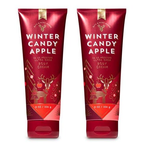 Winter Candy Apple Ultra Shea Triple Moisture Cream Body Lotion - Set of 2 - Bath and Body Works Holiday Traditions