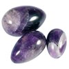 mookaitedecor Amethyst Roller Massager Tool & Yoni Eggs Set of 3, Predrilled with Unwaxed String, Massage Stones for Women