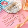 OIIKI 150PCS Gold U Shaped Hair Pins, 2.4in/6cm Bun Hair Pins, Blonde Hair Bobby Pins with Storage Box for Women, Girls, Brides for Parties, Wedding or Daily Use
