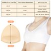 SERMICLE Waterproof Swimsuit Bra Pad Inserts 4 Pairs, Push up Bra Pads Sewn Padded for Bikini Sports Bra A/B or C/D,D/E Cup (A/B Cup, Waterproof Beige)