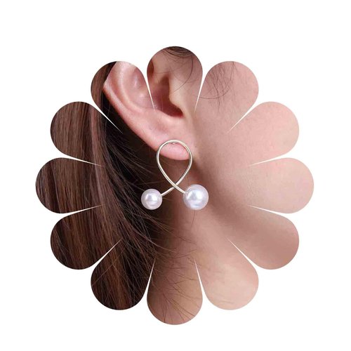 Sttiafay Vintage Pearl Drop Earrings Gold Pearl Stud Earrings Boho Tiny Pearl Earrings Pearl Wedding Earrings Jewelry for Women