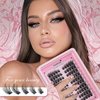 Left & Right Lashes Cluster Wispy Lash Clusters C Curl Cat Eye Cluster Eyelash Extensions Light Volume Look 10-14 mm Left Right Cluster Lashes DIY Individual Lashes by Hushlibaby