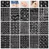 16 Sheets Henna Tattoo Stencils Reusable for Women Girls and Kids, 220+ PCS Tattoo Templates, Airbrush Tattoo Stencil