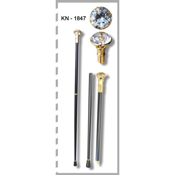 SplendidGifts Diamond Head 37" Walking Cane KN-1847