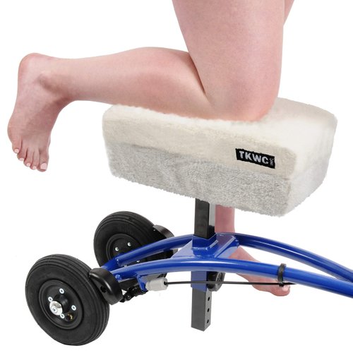 TKWC INC Knee Scooter Comfy Cushion Two Inch Thick Foam Knee Pad and Cover - Fits Most Knee Walker Models