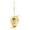 Broadway Gifts 2.8" Gold Brass French Horn Ornament Decoration