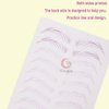 3pcs Double Sided Pre-printed Strokes Practice Skin with Basic Hairstroke Foundation Silicone Hair Strokes Practice Pad (Hairstroke Purple Outlines)