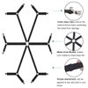 QoeCycth Sheet Fasteners, Adjustable Elastic Bed Sheet Holder Straps for Full,Queen,King Twin Bed,6 Way Cross Sheet Clips Suspenders Band,Fitted Round and Square Mattresses