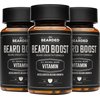 Live Bearded: Beard Boost - Beard Hair Growth Multivitamins with Biotin 10,000mcg, Vitamin C, Vitamin E and Zinc - 90-Day Supply - Thick, Strong, Full Beard Growth Support - Made in The USA