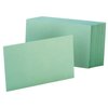 Oxford Blank Color Index Cards, 3" x 5", Green, 100 Per Pack (7320 GRE)