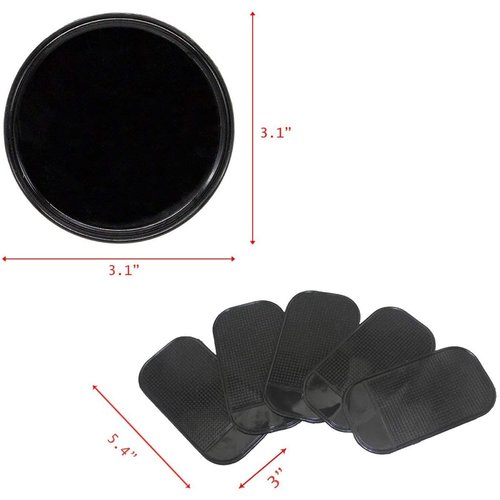 FMELAH 10pack Removable Silicone Sticky Anti-Slip Gel Pads Magic Gel Mat Stick to Car Dashboard Glass Mirrors Metal Tile Wall Kitchen Cell Phone Stand Recipe Holder Non-Slip Rug Pet Bowl Mat Pad