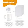 Csyidio 175 Pieces Shrink Plastic Sheet Kit Includes 25 Pieces Shrink Plastic Sheets and 150 Pieces Accessories for Making Key Chains, Christmas Ornaments, Kids' Birthday Presents