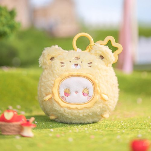 CALEMBOU Plush Blind Box Figures, Cute Emma Blind Box RUA RUA Zoo Series, 4 Inches Bag Charms Plush Keychain for Backpack, Mystery Box Toys Birthday Gifts for Girls(1PC)