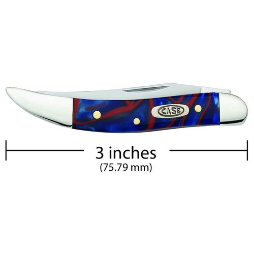 Case WR XX Pocket Knife Patriot Kirinite Small Texas Toothpick Item #11202 - (1010096 SS) - Length Closed: 3 Inches
