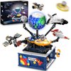 CUBIMANA Planet Rotatable Space Sets with Light - Earth & Moon Space Exploration Building Toys with Shuttle Spaceship Science Kits Building Blocks Gifts for Kids Age 8+ Years Old Boys Girls(554 PCS)