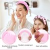 Wecoe 2pcs Skincare Headband For Washing Face Spa Makeup Face Wash Headband Cute Pink Black Cheetah Leopard Printed Puffy Sponge Bubble Headband Hair Accessories For Women Girls Kids Teens Gifts