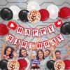 YouTube Themed Party Supplies, YouTube Inspired Birthday Banner Social Media Cake Topper for Subscribe Play Video Theme Birthday Party Decorations