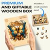Wooden Puzzles for Adults, 300 Pieces Adult Puzzles, Unique Clock Butterfly Puzzles Gifts for Puzzle Lover, Wooden Puzzle Games (L-13.4 * 12.5in)