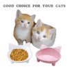 Cat Bowls,Shallow Cat Food Bowls, Double Wide Cat Dish Non Slip Cat Feeding Bowls for Relief of Whisker Fatigue Pet Food & Water Bowls Set of 2