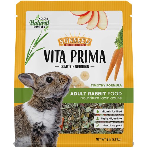 Sunseed Vita Prima Complete Nutrition Adult Rabbit Food, 4 LBS