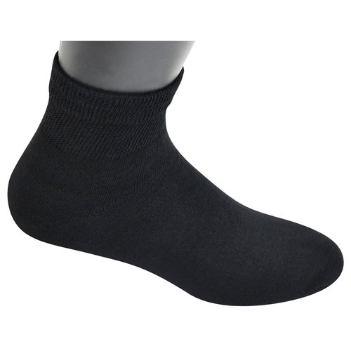 Yomandamor Mens Coolmax Ankle Wide Stretched Diabetic Socks with Seamless Toe,5 Pairs