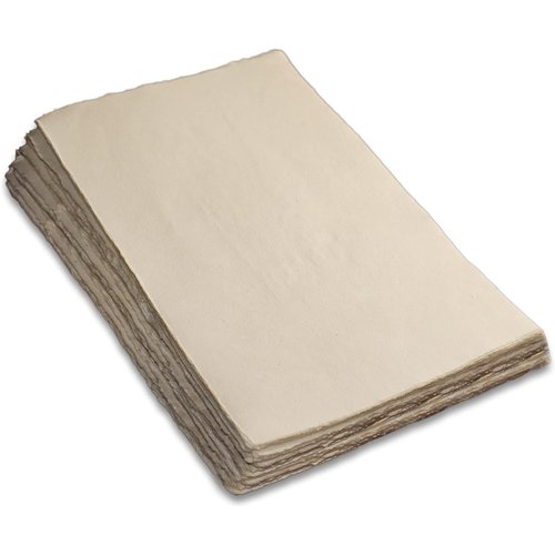 Watercolor Paper - Mixed Media Art Watercolor Paper - 150 GSM Thick Deckle Edge Virgin Cotton Handmade Paper 50 Sheets (6 x 4.5, Off - White)