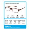 DOOViC 4 Pack Computer Reading Glasses Blue Light Blocking Anti Eyestrain Flexible Lightweight Readers for Women Men 1.5 Strength