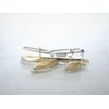 Generic Small gold tone crystal leaves hair pin clip barrettes for fine hair (Clip quantity: 1 clip)