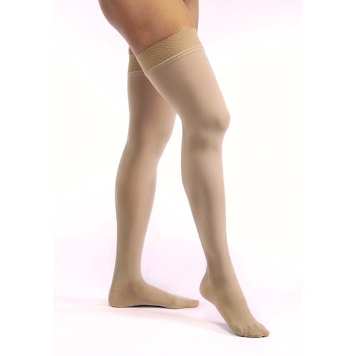 BSN Medical 115464 JOBST Opaque Compression Hose, Thigh High, 20-30 mmHg, Closed Toe, Small, Honey