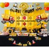 Construction 2nd Birthday Party Supplies Dump Truck Party Decorations Kits Set for Kids Two Years Old Birthday with Cake Toppers Balloons Banners Signs