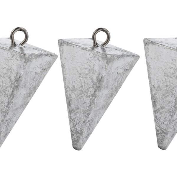 Dr.Fish 5 Pack Pyramid Sinkers Saltwater Fishing Weights 1oz-32oz/2LB Triangle Surf Fishing Gear Tackle Lead Weight Sinkers Catfishing Pompano 8oz