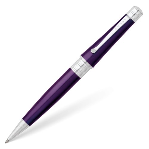 Cross Beverly Refillable Ballpoint Pen, Medium Ballpen, Includes Premium Gift Box - Deep Purple Lacquer