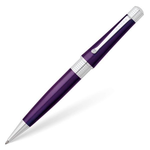 Cross Beverly Refillable Ballpoint Pen, Medium Ballpen, Includes Premium Gift Box - Deep Purple Lacquer