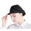Nanxson 3pcs Unisex Chef Hat Elastic Chef Cap Kitchen Baking Cooking Hat for Men Women with Brim CF9035 Black