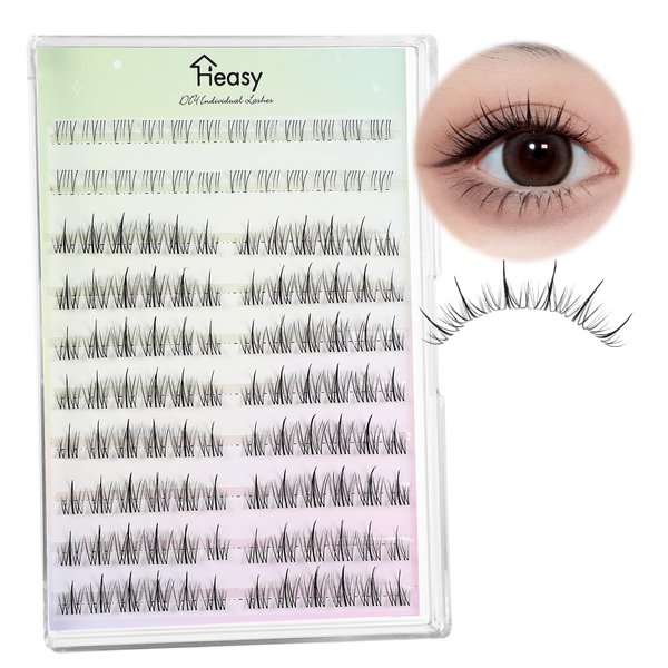 Spiky Cluster Lashes, 120Pcs Spiky Lash Clusters with Cluster Bottom Lashes, C Curl Individual Lashes with Lower Eyelash Clusters, DIY Curly Lash Extension at Home