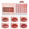 6Pcs Moisturizing Gloosy Nude Lipstick Set, Waterproof Long Lasting Non-Stick Cup 24 Hour Nude Lip Crayon Pencil Makeup Cosmetic Nude Lip Liner Pen Set for Women Christmas Gifts (Lip Crayon A)
