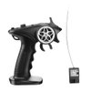 havcybin 2.4ghz RC Controller 4CH RC Remote and Receiver Digital Radio Transmitter for 18 110 116 132 RC Car Boat Tank Crawler GA-4H-TX (Transmitter and Receiver Set), Black