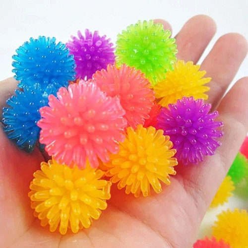 10Pcs Multicolour Mini Spiky Hedge Balls Porcupine Balls, Soft Sensory Balls in, Stress Relief, Fun Birthday Party Favors