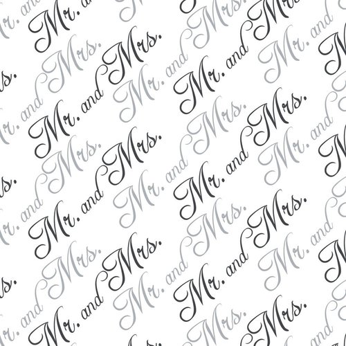 GRAPHICS & MORE Mr. and Mrs. Wedding Black and White Premium Gift Wrap Wrapping Paper Roll