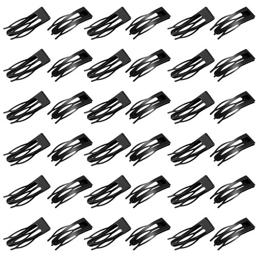 36 Pcs Black Non-Slip Metal Hair Clips and Barrettes - Double Grip for Thick, Fine, Short Hair - Hair Grippers Accessories for Women and Girls