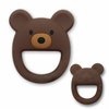 VBRS Brown Bear Baby Teether, Safe Chew Toy for Infants, Soothing Relief for Teething Pain, Cute Animal Shape, Easy Grip for Tiny Hands