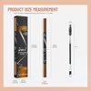 Microblading Eyebrow Pen Brow Pencil Waterproof Eyebrow Pen 2-in-1 Dual-Ended Eyebrow Pencil with 4-Fork Tip & Spoolie Brush for Long-Lasting Hairlike Eyebrow Pen, Black