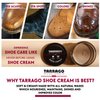 Tarrago Shoe Cream Professional Shoe Polish for Leather Boots, Shoes, Purse, Furniture Eco Friendly Leather Conditioner 1.7oz - Black #18