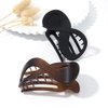 CAKURE French Concord Hair Clips Black Flat Hair Claw Clip for Thick Hair Banana Hair Barrettes for Styling Hair Accessories for Women and Girls (Pack of 2)