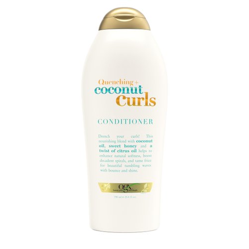 OGX Quenching + Coconut Curls, Moisturizing Conditioner for Curly Hair, Detangling, Curl Enhancing, 25.4 fl oz