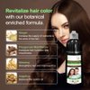 Biogreen Roots Ammonia-Free Herbal Hair Shampoo - Effectively Covers Gray Hair for Men and Women - Natural Color and Herbal Nourishment - No Stain on Skin - Dark Brown (400 ml)