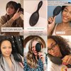 Kitsch Wet Hair Detangling Brush - Soft Bristle Brushes for Women | Straight & Curly Wet Dry | for All Hair Types | Detangler | Travel (Black, 1 Pc)