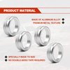 4PCS Car Air Conditioner and Volume Vent Outlet Knob Button Ring Cover, Compatible with Toyota Tacoma 2023 2022 2021 2020 2019 2018 2017 2016, Aluminum Alloy Knob Ring, Silver