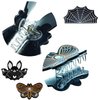 3 PACK Halloween Hair Claw Clips Ghost Face Butterfly, Bat, Spider Web Hairpins Halloween Hair Accessories for Women